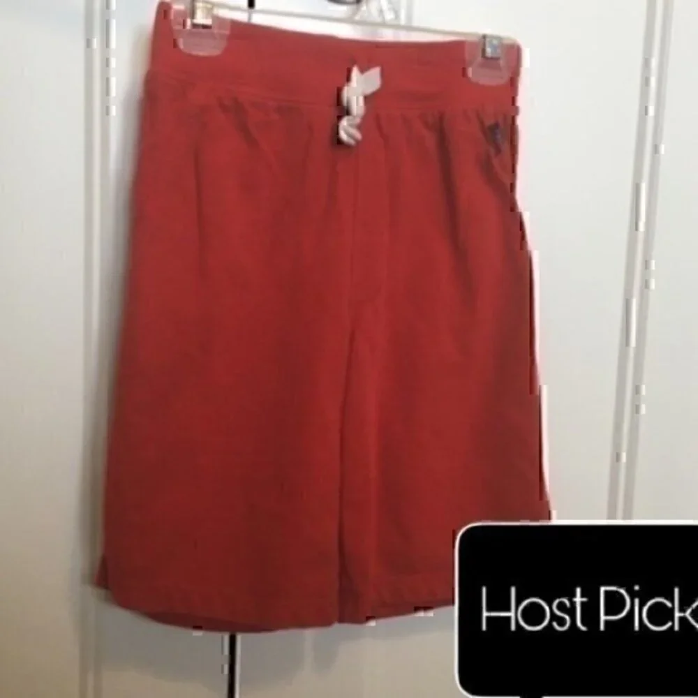 Boys size 7 Carters red sweat shorts